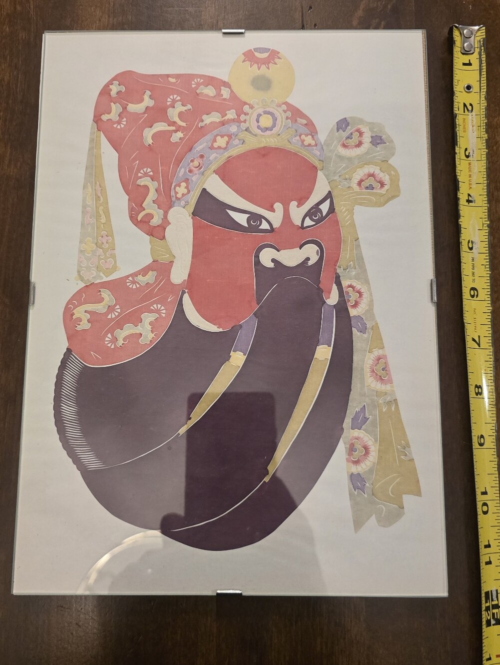vintage Chinese folk art paper-cut Mid Century Theatrical Folk Art